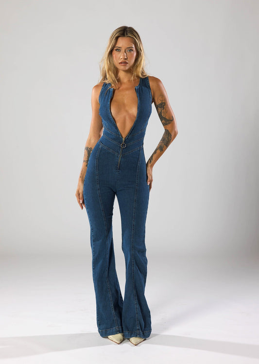 Julia | Timeless Denim Jumpsuit