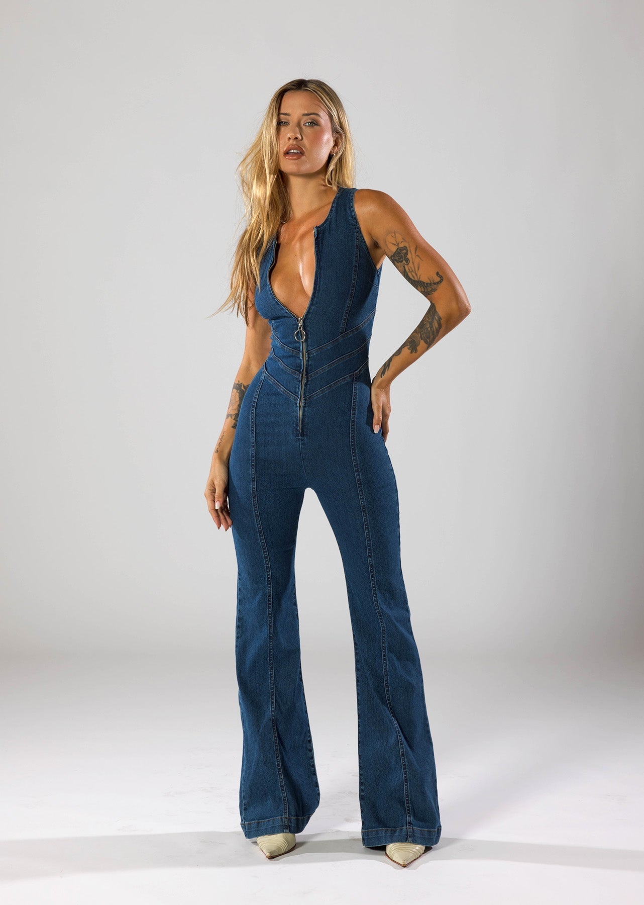 Julia | Timeless Denim Jumpsuit